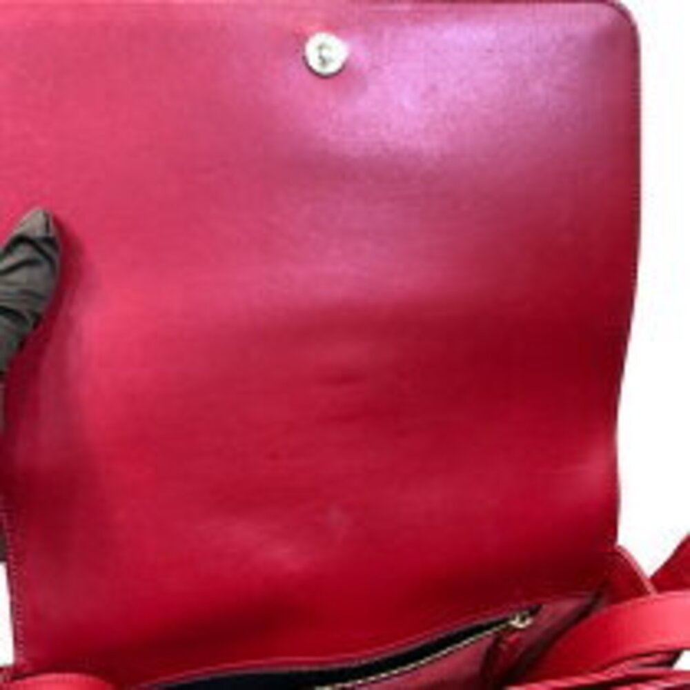 Saint Laurent Universit Shoulder Bag Red Calfskin - Picture 9 of 11